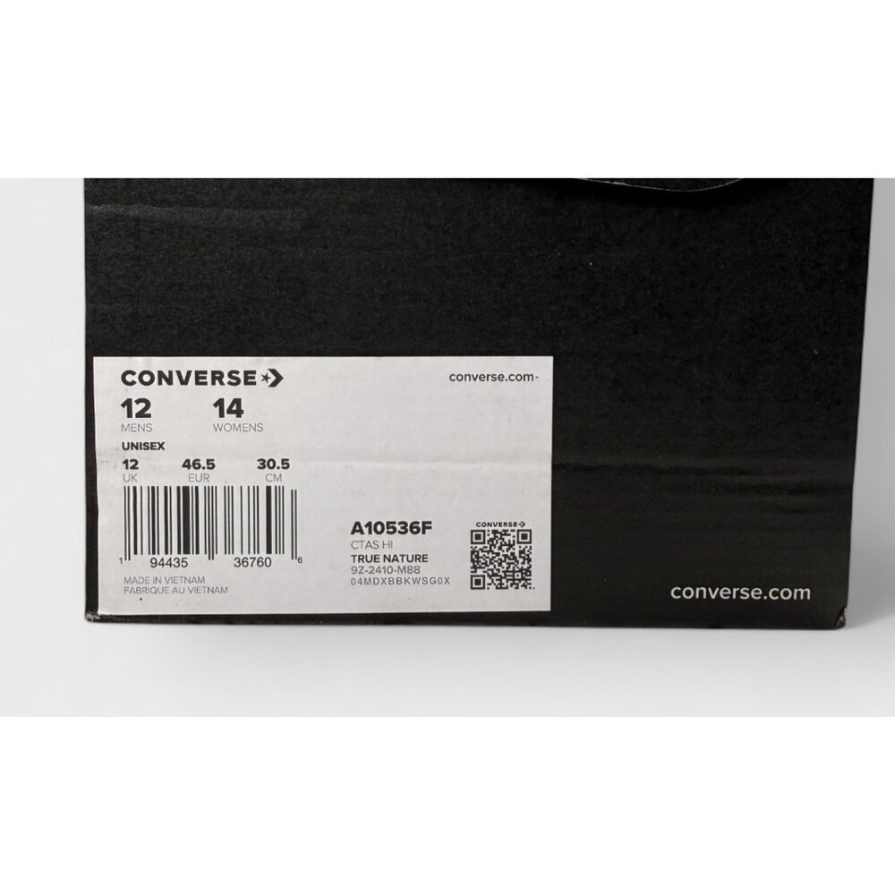 Converse Chuck Taylor CTAS Hi True Nature A10536F Men's 12 New w/ Box - Picture 15 of 15